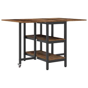 vidaXL Esstisch 122 x 80 x 76,5 cm Holzwerkstoff Altholz Rechteckig