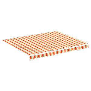 vidaXL Ersatzstoff f&uuml;r Markise Gelb und Orange 300x250 cm Polyester
