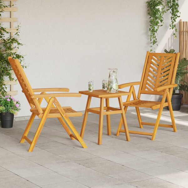 vidaXL Garten Essgruppe 3 pcs Braun Massivholz Akazie
