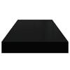 vidaXL Schweberegale 4 Stk. Hochglanz-Schwarz 60x23,5x3,8 cm MDF