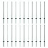 vidaXL Eingebetteter Zaunpfosten 22 stk. Gr&uuml;n 140 cm