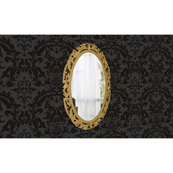 OVALER BAROCK Wandspiegel golden