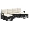 vidaXL Gartensofa-set 6 stk. Schwarz Poly-Rattan
