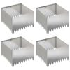 vidaXL Raseneinfassung 4 stk. 60 x 60 x 35 cm Stahl Silber