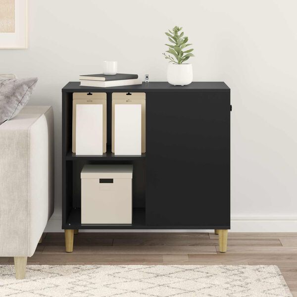 vidaXL Katzenhaus Schwarz 72 x 42,5 x 70 cm Holzwerkstoff