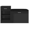 vidaXL Schuhbank Hochglanz-Schwarz 94,5x31x57 cm Holzwerkstoff