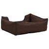 vidaXL Hundebett Braun 85,5x70x23 cm Fleece Leinenoptik