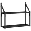 vidaXL Wandregal Schwarz Eichen-Optik 60 x 21 x 51 cm Holzwerkstoff