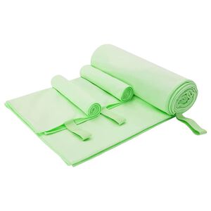 vidaXL Sporthandtuch Set 3 pcs Gr&uuml;n Polyester und Polyamid