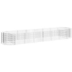 vidaXL Gabionen-Hochbeet Verzinktes Eisen 400x100x50 cm
