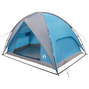 vidaXL Campingzelt mit Regenhaube wasserdicht 4 Personen Blau