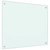 vidaXL K&uuml;chenr&uuml;ckwand Milchwei&szlig; 70x60 cm Hartglas