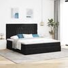 vidaXL Ottoman-Bett mit Matratzen Schwarz 160x200 cm Samt