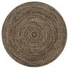 vidaXL Teppich Handgefertigt Jute Schwarz und Natur 120 cm