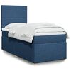 vidaXL Boxspringbett mit Matratze Blau 90x190 cm Stoff