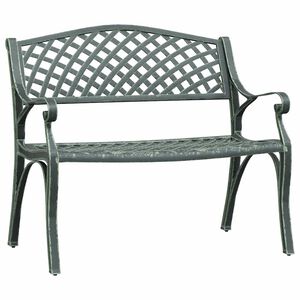 vidaXL Gartenbank 102 cm Aluminiumguss Gr&uuml;n