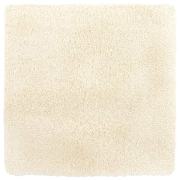 vidaXL Teppich Shaggy Hochflor NAVARRA Creme 160x160 cm Polyester