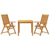 vidaXL 3-tlg. Garten-Essgruppe 85x85x74 cm Massivholz Akazie