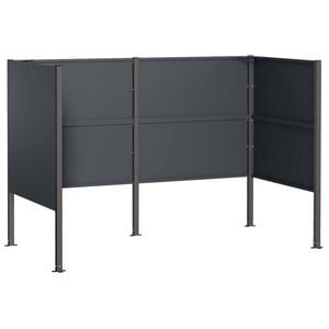 vidaXL M&uuml;lltonnen-Sichtschutz 167 x 85 x 113 cm Stahl Anthrazit