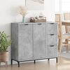vidaXL Sideboard Beton Grau 89,5 x 33 x 82 cm Holzwerkstoff
