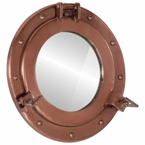 vidaXL Bullaugen-Spiegel Wandmontage &Oslash;30 cm Aluminium und Glas