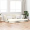 vidaXL Boden-Sofa-Bett 200cm Creme Samt