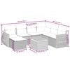 vidaXL 8-tlg. Garten-Sofagarnitur mit Kissen Beige Poly Rattan