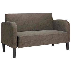 vidaXL Zweisitzer-Sofa Dunkelgrau 110 cm Kunstleder