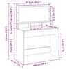 vidaXL Schminktisch mit Regal Wei&szlig; 100 x 41 x 135 cm Holzwerkstoff