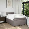 vidaXL Boxspringbett mit Matratze Taupe 120x190 cm Stoff