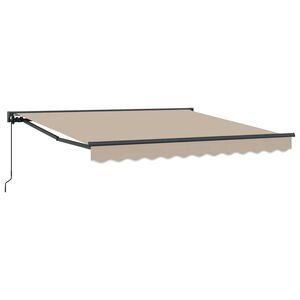 vidaXL Markisenrahmen Beige 300 x 250 cm Polyester mit PU-Beschichtung