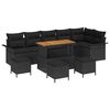 vidaXL Gartensofa-set 10 stk. Schwarz Poly-Rattan