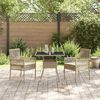 vidaXL Garten Essgruppe 3 pcs Beige Poly Rattan