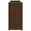vidaXL Hochbeet mit 2 F&auml;chern Braun 90x20x40 cm Poly Rattan