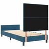 vidaXL Boxspringbett mit Kopfteil Dunkelblau 90 x 190 cm Samt