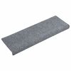 vidaXL Stufenmatten Selbstklebend 30 Stk. 65x21x4 cm Hellgrau Rechteckiger Rand