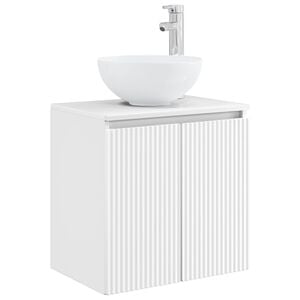 vidaXL Wandmontierte Waschtisch Wei&szlig; 49,5 x 35 x 63 cm Holzwerkstoff