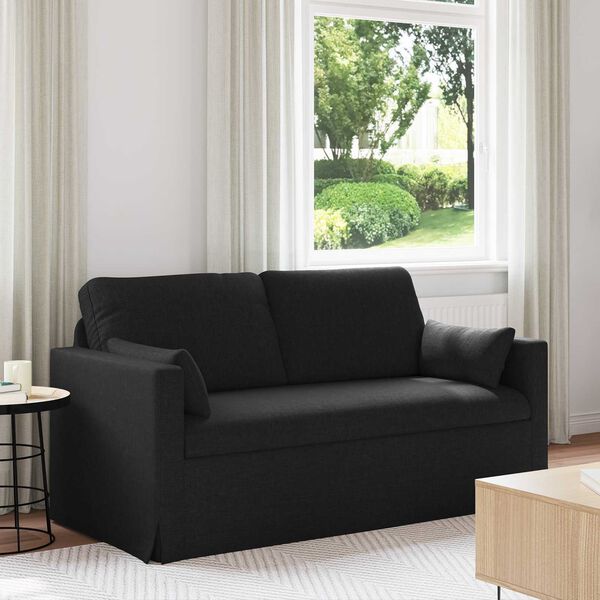 vidaXL Sofa Schwarz Gesamtabmessungen: 158 x 78 x 80 cm (B x T x H)