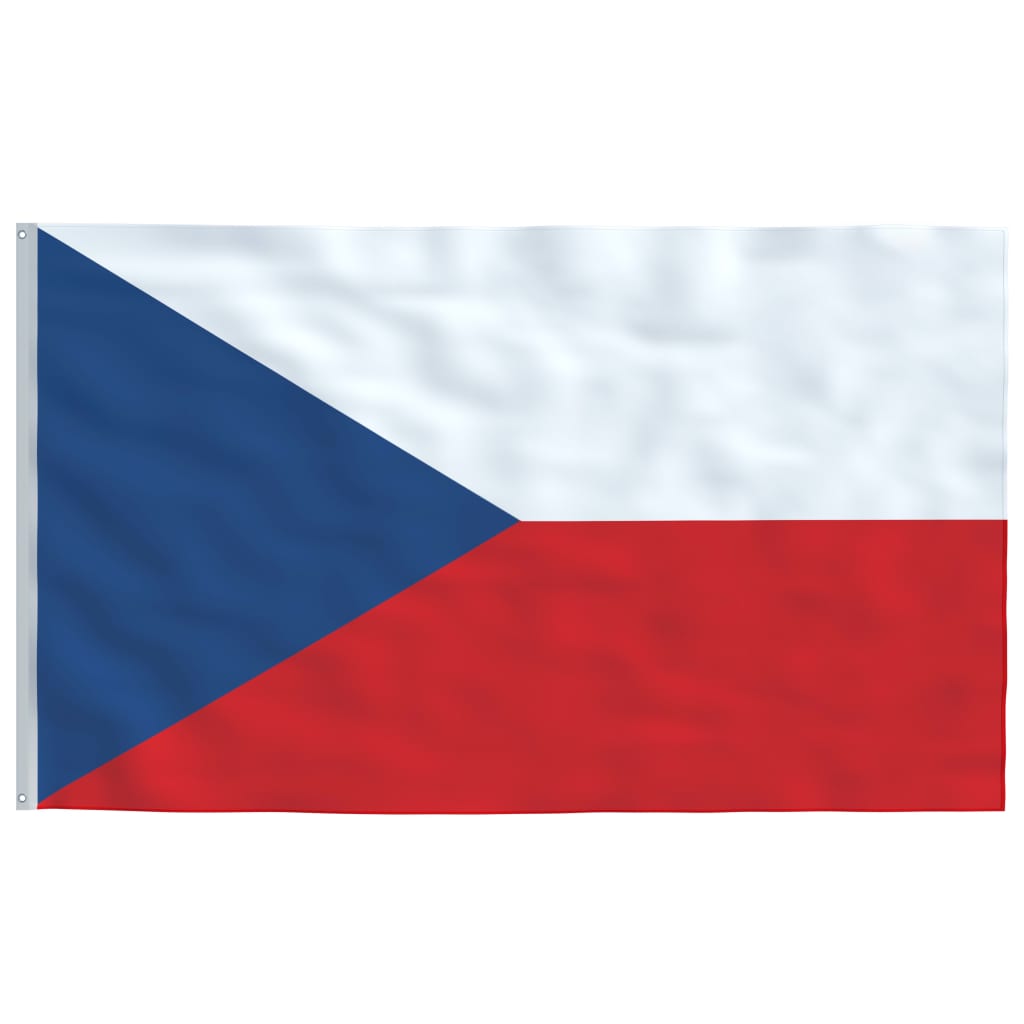vidaXL Flagge Tschechiens und Mast Aluminium 4 m