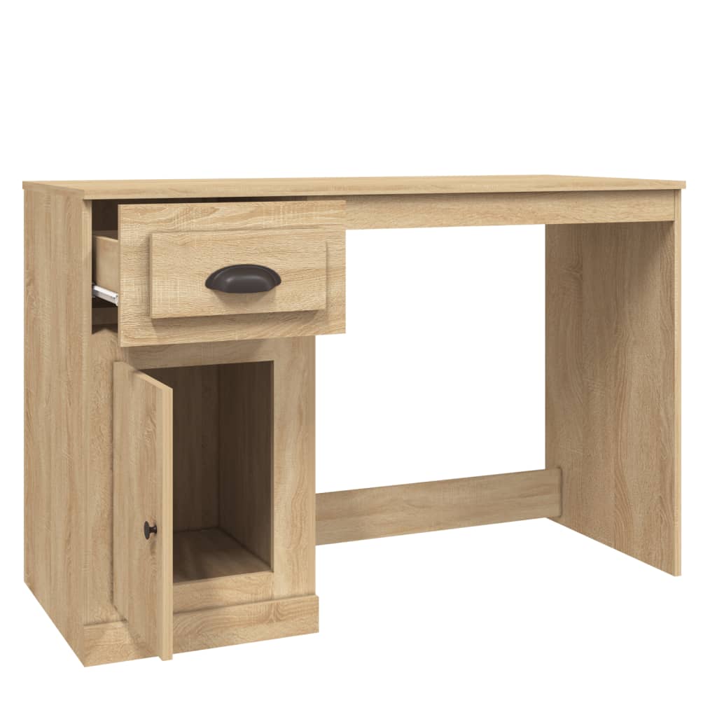 vidaXL Schreibtisch mit Schublade Sonoma-Eiche 115x50x75 cm