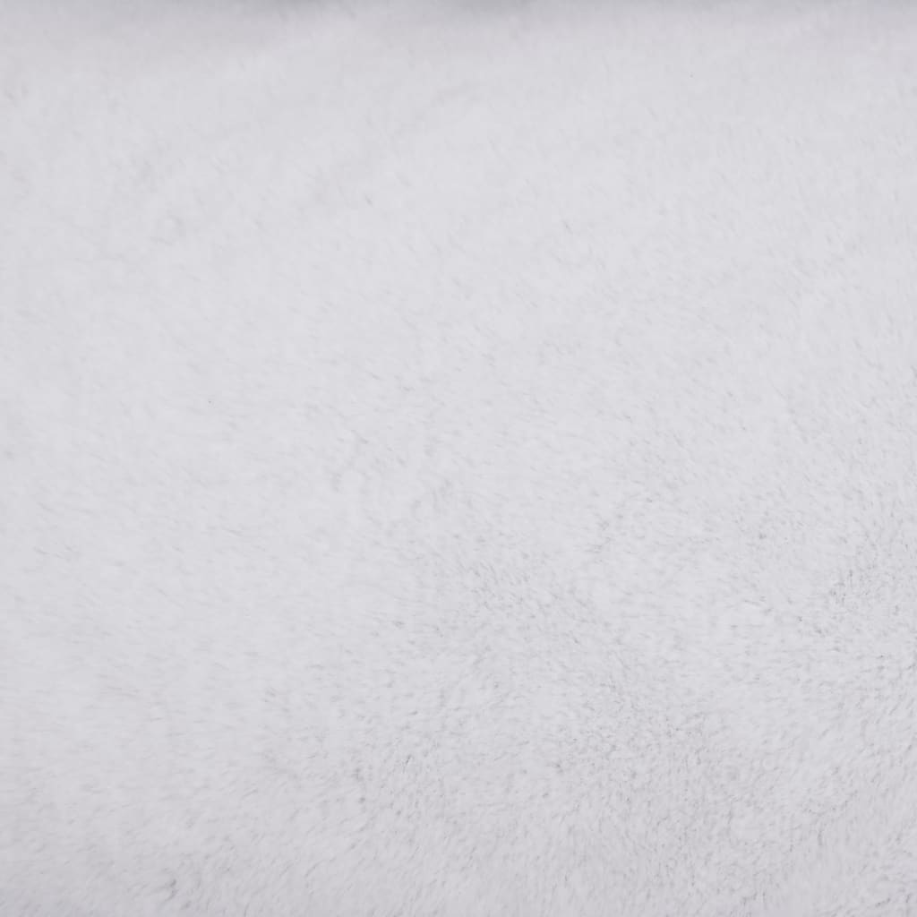 vidaXL Hundebett Grau-Weiß 85,5x70x23 cm Fleece Leinenoptik