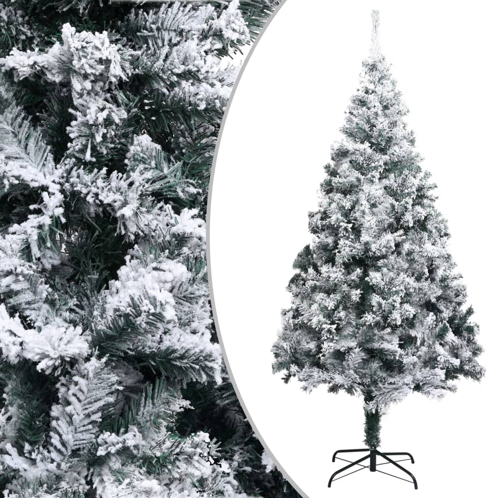 vidaXL Künstlicher Weihnachtsbaum LEDs & Kugeln Beschneit Grün 400 cm