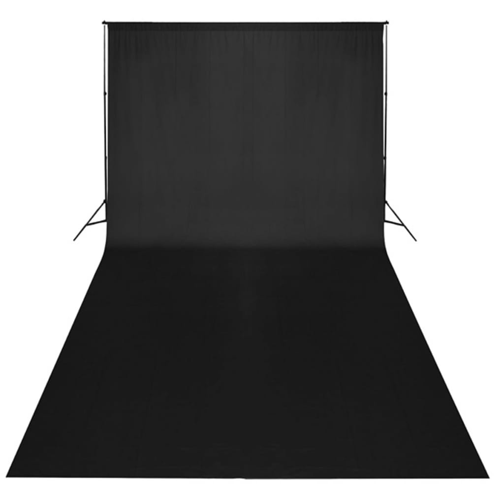 vidaXL Fotostudio-Set mit Schwarzem Hintergrund 600×300 & Leuchten