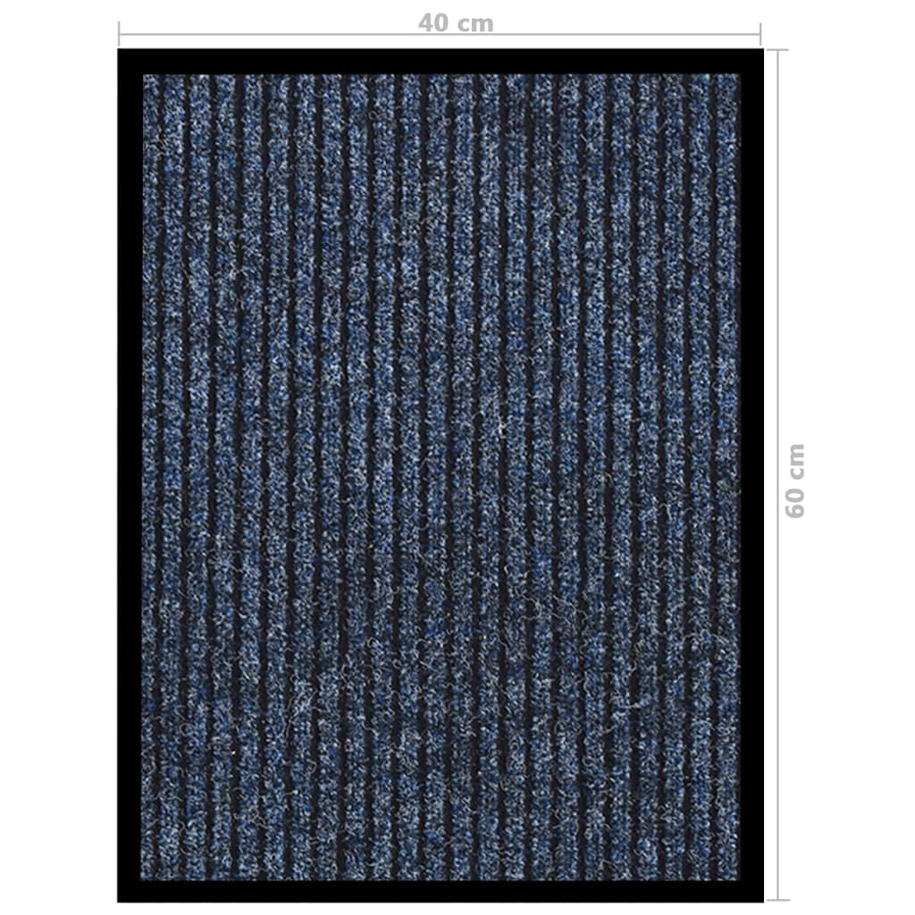 vidaXL Fußmatte Blau Gestreift 40x60 cm