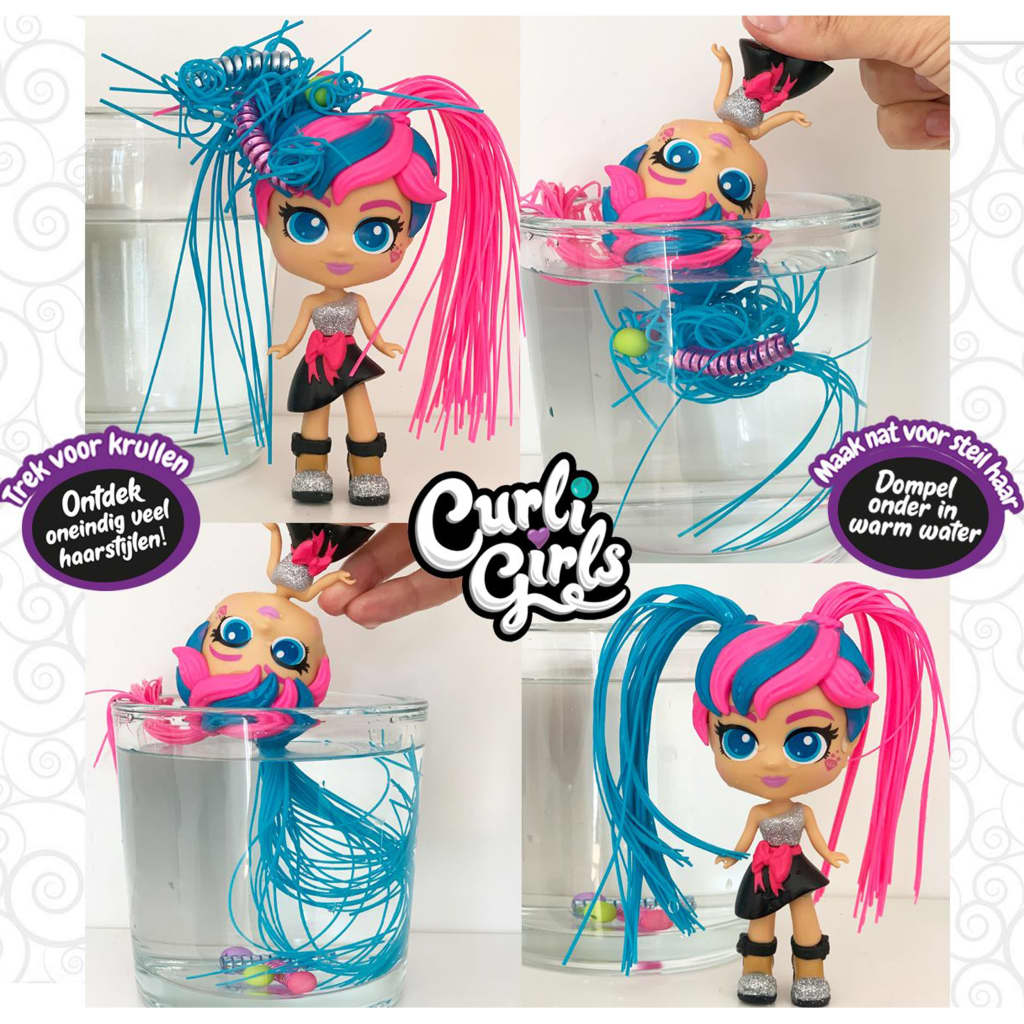 Silverlit Curli Girls Deluxe Spielzeug Set Mehrfarbig Kinder Spielpuppe Puppe 