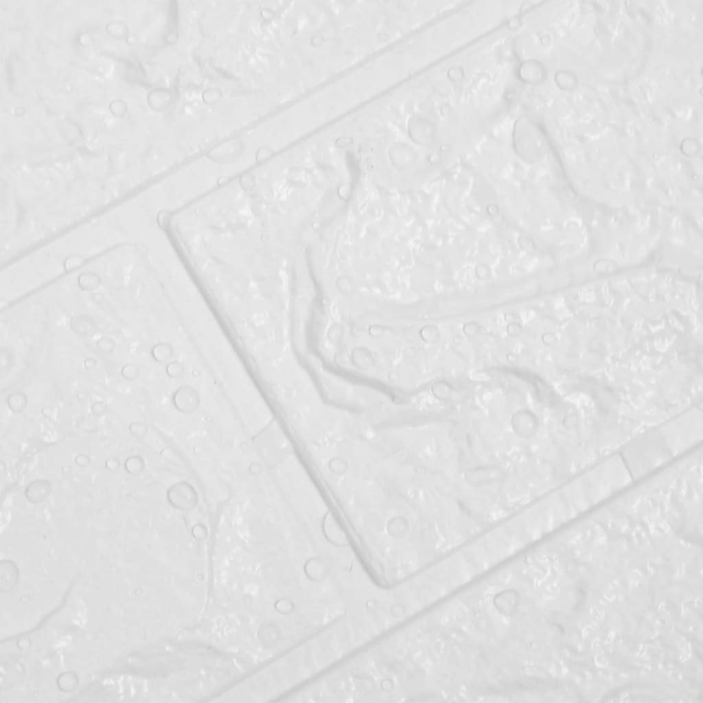 vidaXL 3D Tapete Ziegelstein Selbstklebend 40 Stk. Weiß