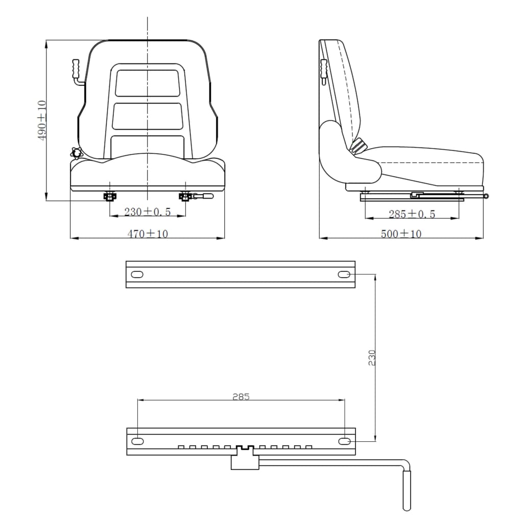 Staplersitz & Traktorsitz mit Federung Verstellbare Rückenlehne online  kaufen 