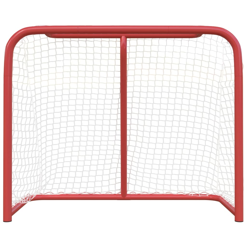 vidaXL Hockey-Tor Rot und Weiß 183x71x122 cm Polyester