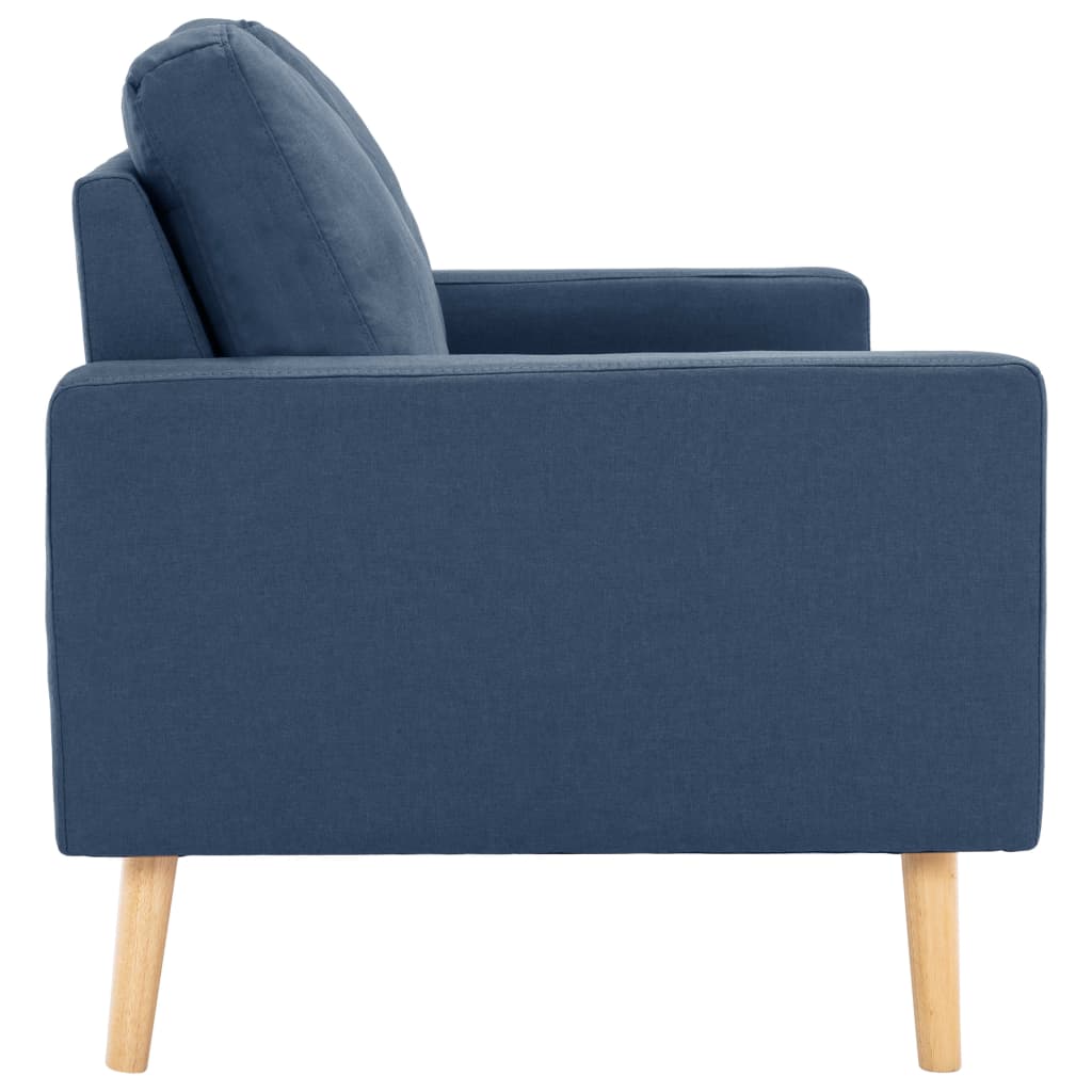 vidaXL 3-Sitzer-Sofa Blau Stoff