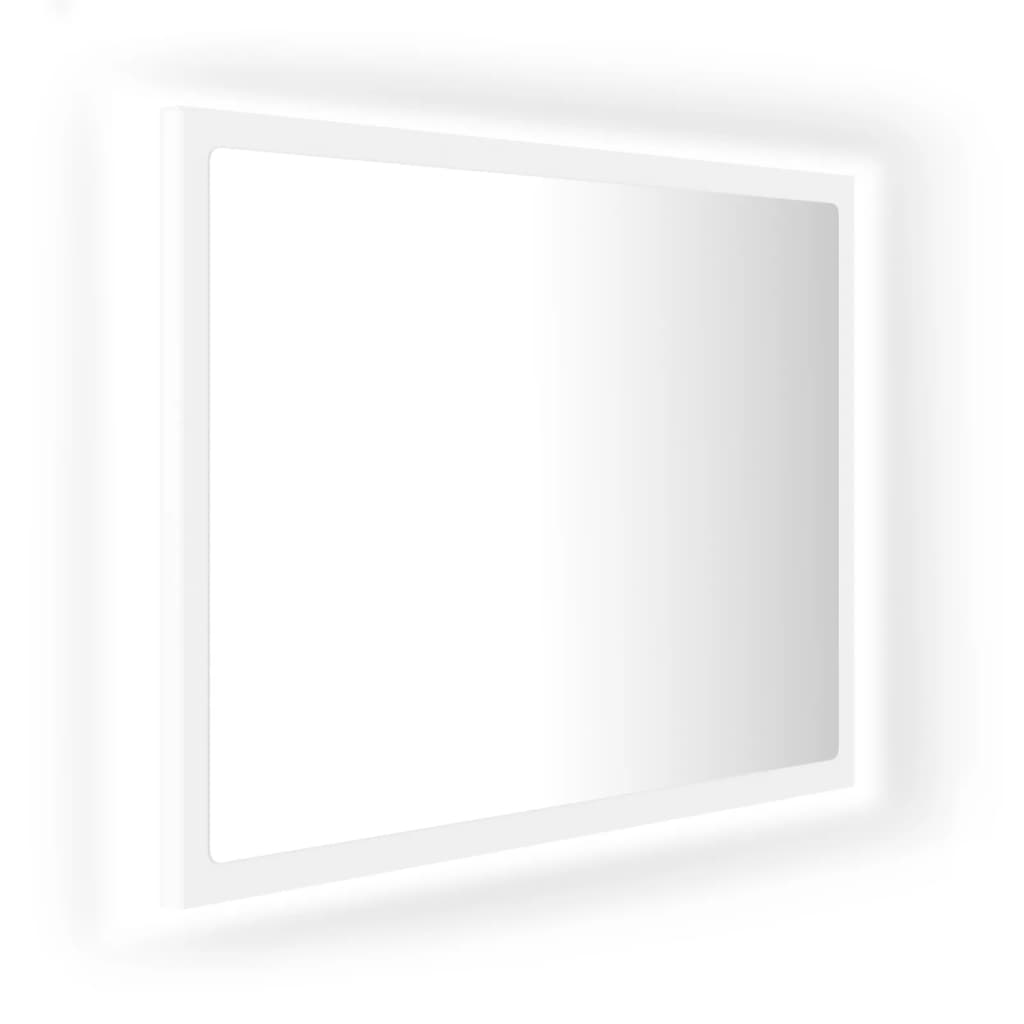 vidaXL LED-Badspiegel Weiß 60x8,5x37 cm Acryl